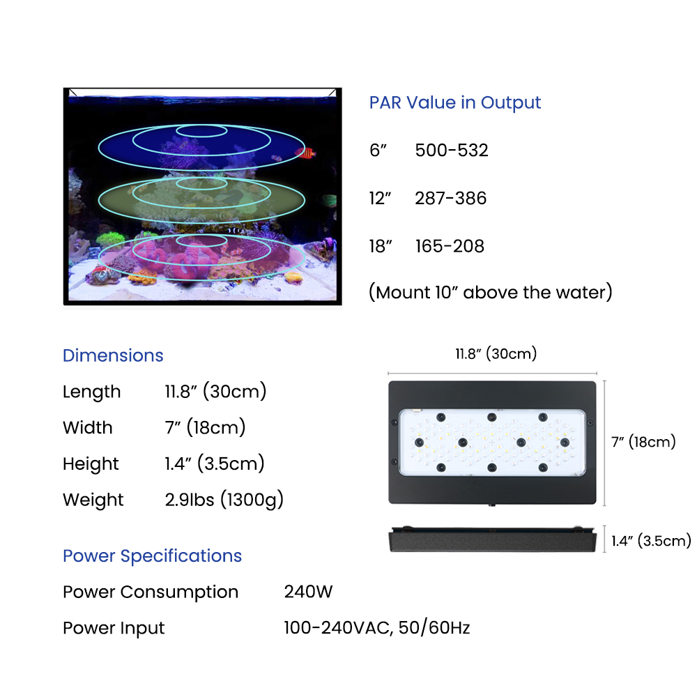 Luz LED marinha programável po - Marine Aquarium Led Lights avaliação e preço